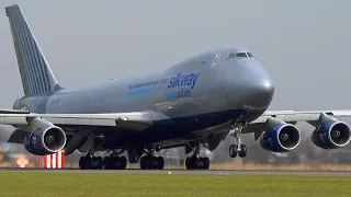 37 HEAVY RUSSHOUR LANDINGS | 6X B747, A380, A350 | Amsterdam Schiphol Airport