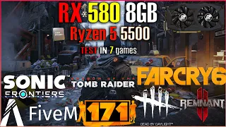 RX 580 8gb + Ryzen 5 5500 - Test in 7 Games