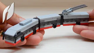 How to Build a Microscale Lego Bi-articulated Trolleybus (MOC - 4K)