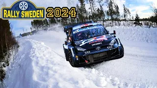WRC Rally Sweden 2024, Rally1 Speed ​​Test in Winter, Big Jump Action - WRC