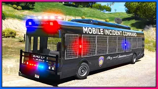 SWAT Uses a Mobile Command Center!! (GTA 5 Mods)