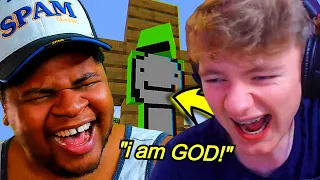 WATCHING THE FUNNIEST MINECRAFT VIDEO EVER FOR THE FIRST TIME! {TOMMYINNIT REACTION!}