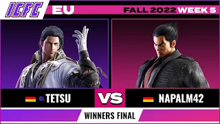 Tetsu (Claudio) vs Napalm42 (Kazuya) Winners Final - ICFC EU Tekken 7 Fall 2022 Week 5