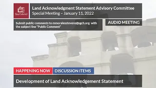 Land Acknowledgment Statement Advisory Committee - January 11, 2022 Meeting - City of San Gabriel