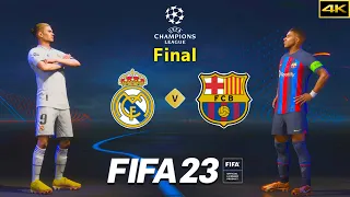 FIFA 23 - REAL MADRID vs. FC BARCELONA - Ft. Haaland, Mbappé - UCL Final - El Clásico - PS5™ [4K]