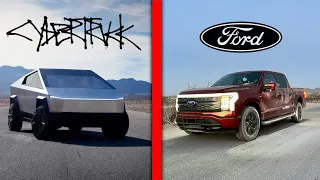 EPIC Showdown: Ford F150 Lightning vs. Tesla Cybertruck! Who Wins?