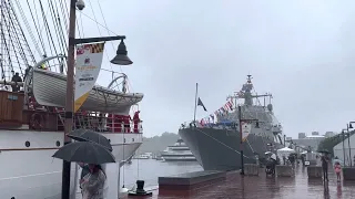 Danish Merchant Marine Training Ship “DANMARK” getting out of a tight spot
