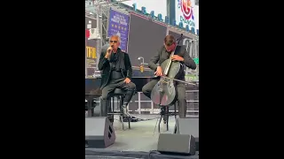 Classical music icons @AndreaBocelli & @HAUSERmusic performing in Times Square, NYC😍 #shorts