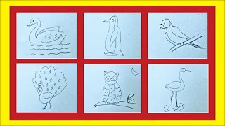 How to draw BIRD for KIDS step by step || Birds drawing for KIDS || Easy bird drawing | Easy drawing
