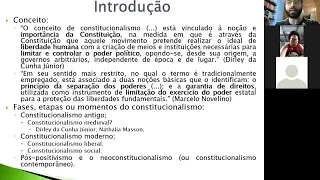 Curso Pop DP - Constitucionalismo e Normas Constitucionais - Professor Luís Henrique Linhares Zouein