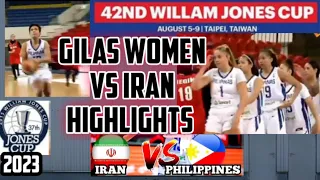 Tinalo ng gilas women ang Iran. Gilas vs Iran highlights. Jones cup 2023