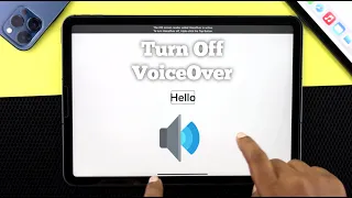 Disable voice over while setting up iPad [Turn off voiceover Completely]