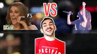 Ariana Grande vs Celine Dion Vocal Range Battle ( A4 - B5 )! | Reaction