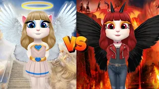 My talking angel Angela😇 vs Devil Angela 😈