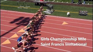 Saint Francis Invite Girls Championship Mile 2024