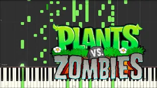 Plants Vs. Zombies || Graze the Roof || Synthesia Piano Tutorial