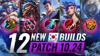 12 NEW BROKEN Korean Builds YOU SHOULD ABUSE in PRESEASON - League of Legends Patch 10.24