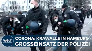 CORONA: Krawalle in Hamburg! Großeinsatz der Polizei - Verfassungsschutz warnt | WELT News