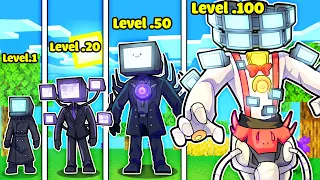 HIHA THỬ THÁCH 24 GIỜ TIẾN CẤP TỪ LEVEL 1 ĐẾN LEVEL 100 TRONG MINECRAFT*HIHA TV MAN🤩😱