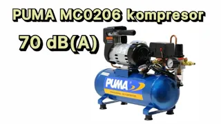 PUMA MC0206 tichý potravinářský bezolejový kompresor - test hlučnosti 🔊