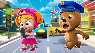 TRaffic Safety Rules 👀🚦 |+ More Kid Song 👮 | NEW Best Funny Nursery Rhymes for Babies