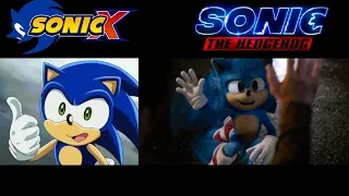 Sonic Movie Trailer vs. Sonic X - Side by Side