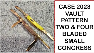 Case 2023 Vault Pattern:  Two and Four Bladed Small Congress Knives