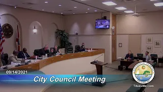 City Council Meeting — 09/14/2021 - 6:30 p.m.