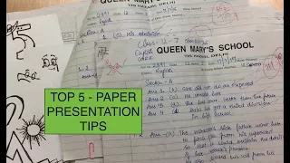 TOP 5 MOST COMMON PAPER PRESENTATION TIPS