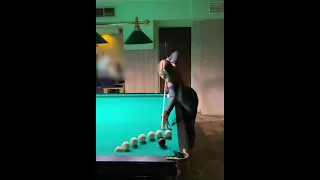 Woman Shows Impressive Pool Tricks With Playing With Multiple Balls - 1272218-1