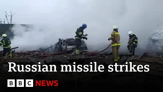 Russia launches second pre-dawn missile attack on Ukraine in three days - BBC News