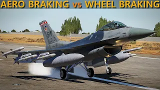 Questioned: Aero Braking vs Wheel Braking - Which Is Best For F-16C? | DCS WORLD