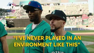 Yandel and Donovan Mitchell have INCREDIBLE time during the Celebrity Softball Game while MIC'D UP!