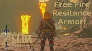 FREE FLAMEBREAKER ARMOR! How to get Free Fire Resistance Armor - Zelda Breath of the Wild