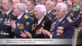 Russia Awards WWII Veterans With 70th Anniv Victory Medals