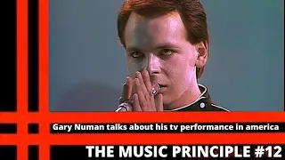 Gary Numan talks about about his first tv performance in America.