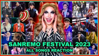 Sanremo 2023 REACTION (ALL 28 SONGS) 🇮🇹 Italy in Eurovision