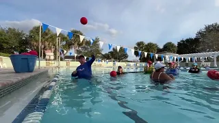 Serving, in water volleyball