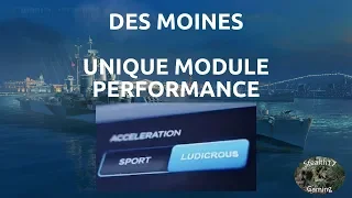 World of Warships - Des Moines - Unique Upgrade