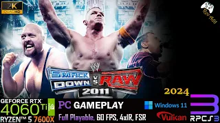 WWE SmackDown vs Raw 2011 PC Gameplay | RPCS3 | Full Playable | PS3 Emulator | 2k60FPS | 2024 Latest