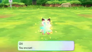 Shiny Meowth in Let's Go Eevee