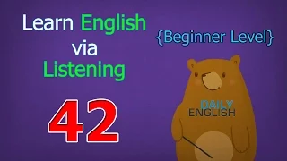 Learn English via Listening Beginner Level | Lesson 42 | Wild Animals