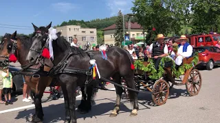 Dożynki Rzepiennik Strzyżewski 2022 korowód dożynkowy