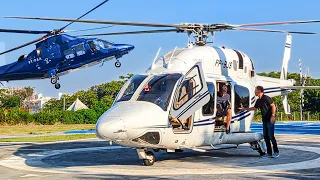 VIP HELICOPTERS LANDING NON-STOP | BELL 429 | BELL 206 | AGUSTA A109