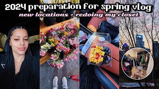 vlog: prepare 4 spring w/ me  ✧˖*° new locations + deep closet clean out!