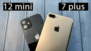 iPhone 12 mini vs iPhone 7 Plus сравнение камер и скорости