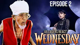 Villagers React To WEDNESDAY EPISODE 2 REACTION!! Wednesday Addams |  react 2.0