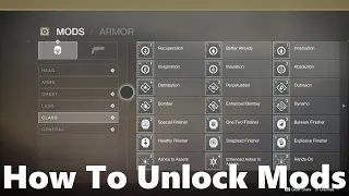 How To Unlock Mods In Destiny 2 - How To Find Out What Mods You have and Which Ones You Still Need