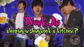 🐻‍❄️Lively Eng Sub💜 Jin is drunk🥴 during Jungkook's birthday🥳🎉