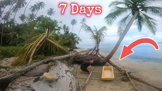 4 Days Solo Island Survival (No Food No Water No Shelter) catch and cook asmr